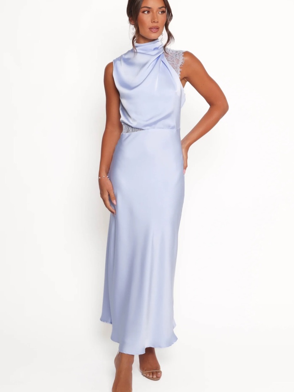 Petal & Pup Anabelle Halter Neck Lace Maxi Dress